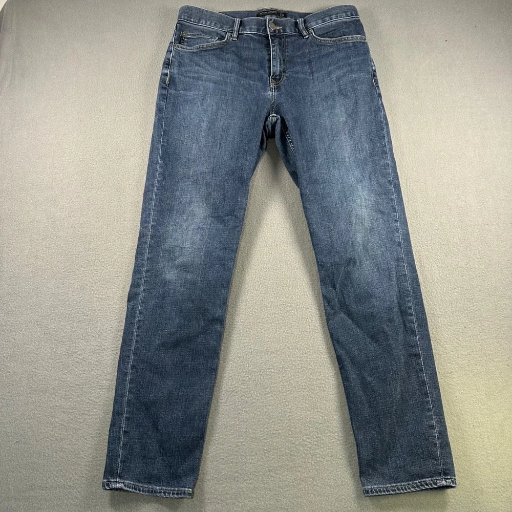Banana Republic Mens Athletic Tapered Fit Jeans Blue Medium Wash 34x32 Stretch